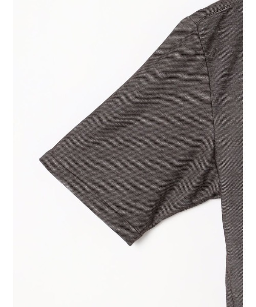 Perfect Suit FActory(パーフェクトスーツファクトリー)の「デニム調 ポロシャツ ワンピースカラー【ビジネス対応可】ネイビー/ブルー/ブラック/ブラウン(ポロシャツ・メンズ・ブラウン/ネイビー/ブラック・S/L/M/LL)」の12枚目の写真