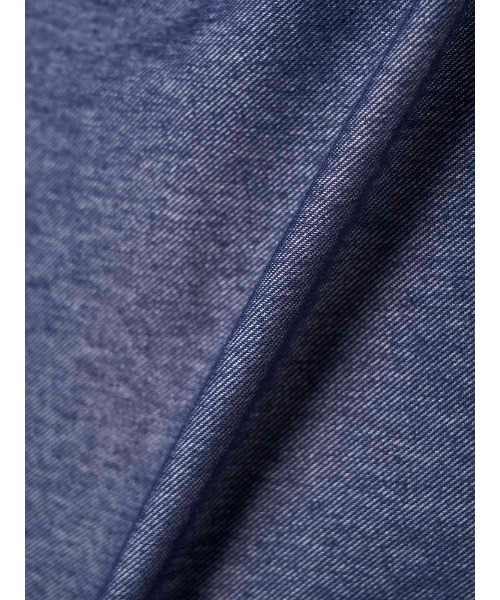 Perfect Suit FActory(パーフェクトスーツファクトリー)の「デニム調 ポロシャツ ワンピースカラー【ビジネス対応可】ネイビー/ブルー/ブラック/ブラウン(ポロシャツ・メンズ・ブラウン/ネイビー/ブラック・S/L/M/LL)」の14枚目の写真