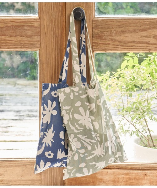anap mimpi(アナップミンピ)の「アートフラワー柄 リネンタッチ ト-トバッグ(トートバッグ・レディース・ネイビー/カーキ・FREE)」の11枚目の写真