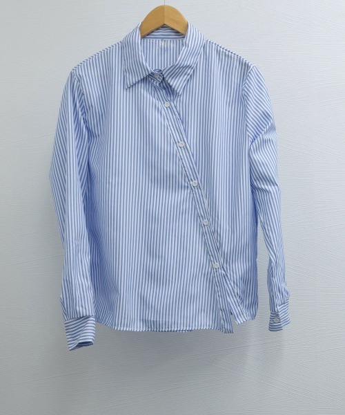 Miniministore(ミニミニストア)の「シャツブラウス 長袖 レディース 韓国風(シャツ/ブラウス・レディース・ブルー/グレー・FREE)」の17枚目の写真