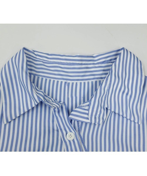 Miniministore(ミニミニストア)の「シャツブラウス 長袖 レディース 韓国風(シャツ/ブラウス・レディース・ブルー/グレー・FREE)」の21枚目の写真