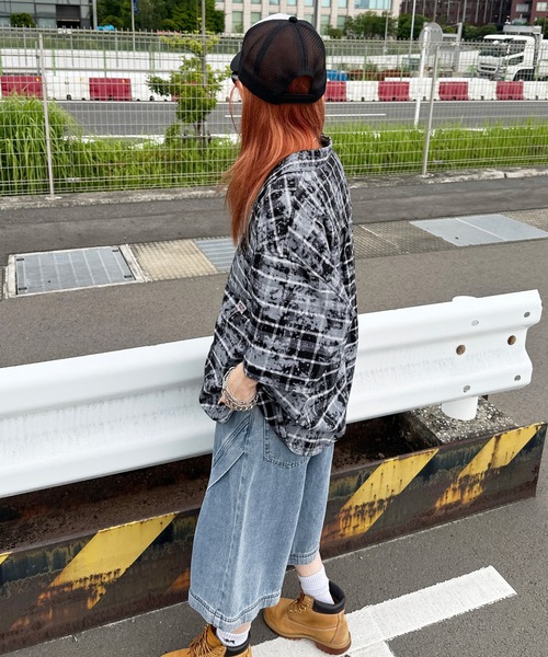 sedacle（セダクル）の「加工オンブレチェックシャツ（シャツ/ブラウス・メンズ・ブルー/ブラック/レッド・SMALL/MEDIUM/LARGE）」の6枚目の写真