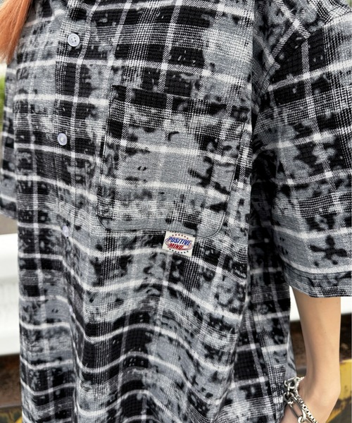 sedacle（セダクル）の「加工オンブレチェックシャツ（シャツ/ブラウス・メンズ・ブルー/ブラック/レッド・SMALL/MEDIUM/LARGE）」の7枚目の写真