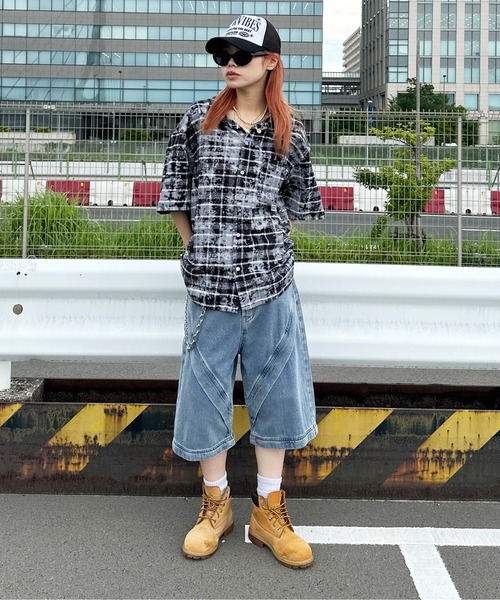 sedacle（セダクル）の「加工オンブレチェックシャツ（シャツ/ブラウス・メンズ・ブルー/ブラック/レッド・SMALL/MEDIUM/LARGE）」の9枚目の写真