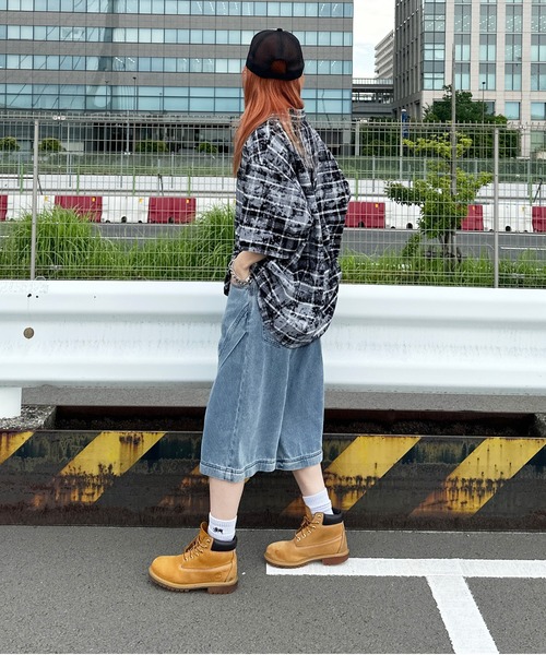 sedacle（セダクル）の「加工オンブレチェックシャツ（シャツ/ブラウス・メンズ・ブルー/ブラック/レッド・SMALL/MEDIUM/LARGE）」の10枚目の写真