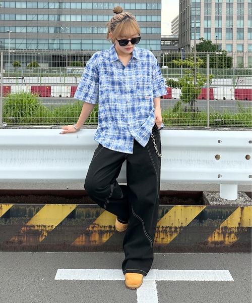 sedacle（セダクル）の「加工オンブレチェックシャツ（シャツ/ブラウス・メンズ・ブルー/ブラック/レッド・SMALL/MEDIUM/LARGE）」の19枚目の写真
