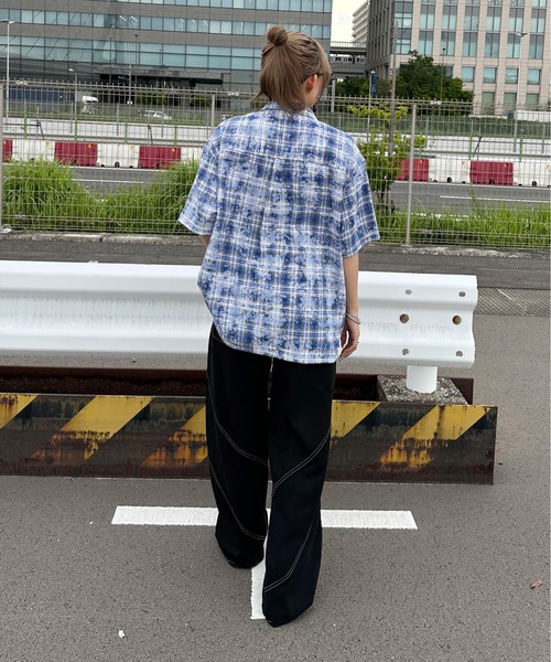 sedacle（セダクル）の「加工オンブレチェックシャツ（シャツ/ブラウス・メンズ・ブルー/ブラック/レッド・SMALL/MEDIUM/LARGE）」の21枚目の写真