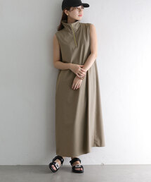 ハーフジップワンピース
