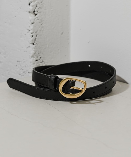 SMELLY(スメリー)の「ニュアンスバックルベルト(ベルト・レディース・ブラック・-)」の1枚目の写真