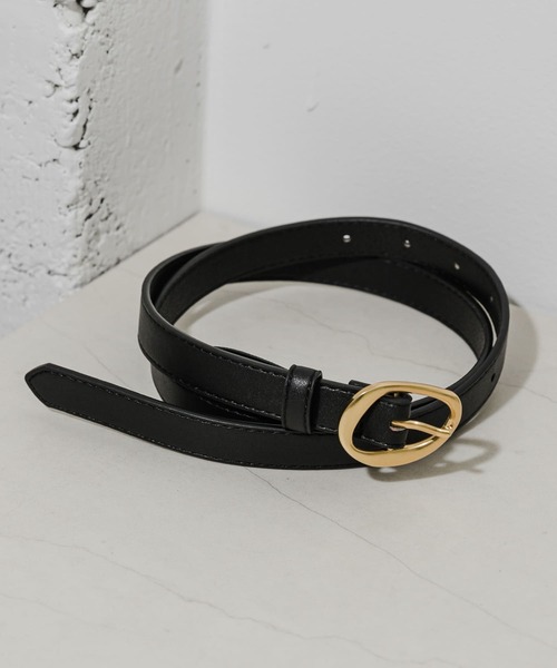 SMELLY(スメリー)の「ニュアンスバックルベルト(ベルト・レディース・ブラック・-)」の3枚目の写真