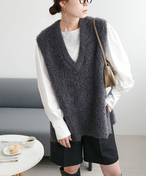 フェザーヤーンチュニックベスト《WEB限定カラーあり》（ベスト