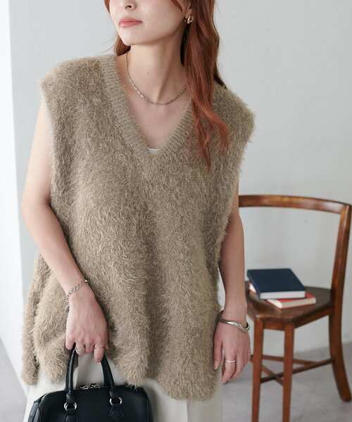 セール】フェザーヤーンチュニックベスト《WEB限定カラーあり