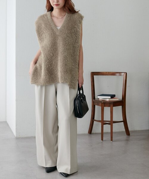 セール】フェザーヤーンチュニックベスト《WEB限定カラーあり