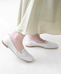 HALMANERA（ハルマネラ）の「HALMANERA ハルマネラ スクエアトゥレザーフラットパンプス（パンプス）」