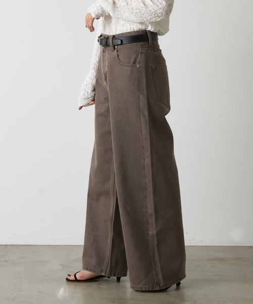 CIAOPANIC TYPY（チャオパニックティピー）の「【EVERY DENIM】【Monday】baggy denim（デニムパンツ・レディース・ネイビー/ブラウン/ブルー/ブラック/ベージュ・MEDIUM/SMALL/X-SMALL/LARGE）」の16枚目の写真