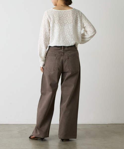 CIAOPANIC TYPY（チャオパニックティピー）の「【EVERY DENIM】【Monday】baggy denim（デニムパンツ・レディース・ネイビー/ブラウン/ブルー/ブラック/ベージュ・MEDIUM/SMALL/X-SMALL/LARGE）」の21枚目の写真