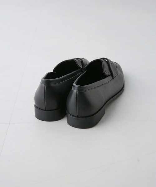 NANO universe（ナノユニバース）の「フラットコインローファー（ローファー・レディース・ブラック/シルバー・23.5/24.5/22.5）」の6枚目の写真