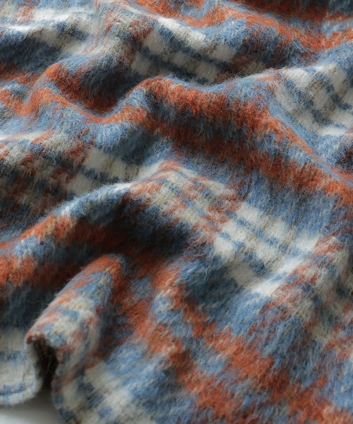 【セール】ウールライクシャギーチェックジャケット（シャツ/ブラウス）｜etoll.（エトル）