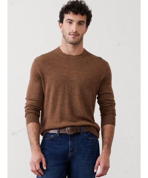 BANANA REPUBLIC FACTORY STORE（バナナリパブリック ファクトリーストア）の「BANANA REPUBLIC FACTORY STORE　　メリノウール セーター（ニット/セーター・メンズ・ナチュラル/グリーン/マルチ/その他/ストライプ/その他1/ネイビー/チャコールグレー/ブラック/ライトブルー/ワイン/グレー/イエロー系その他/グリーン系その他/ブルー系その他/グレー系その他/グリーン系その他2/ブラウン/ライトベージュ/ブルー/レッド系その他・XL/L/M/S）」の5枚目の写真