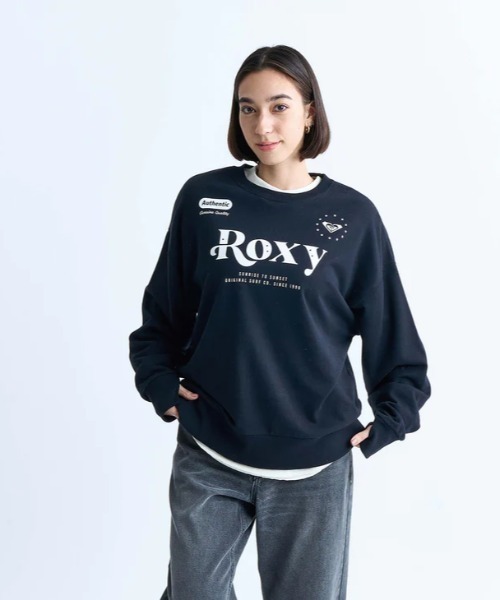ROXY（ロキシー）の「TRUELY AUTHENTIC RAG/ロキシースウェットトレーナー（スウェット・レディース・ブラック/ブラウン/マルチ/ホワイト・LARGE/MEDIUM/SMALL）」の3枚目の写真