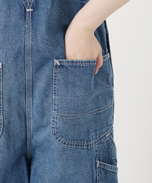 Lee（リー）の「LEE/リー 別注 OVERALL（サロペット/オーバーオール・レディース・ホワイト/ブルー・FREE）」の17枚目の写真