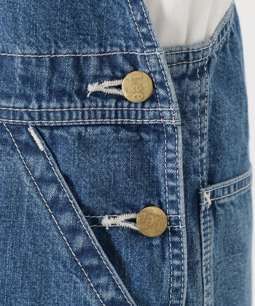 Lee（リー）の「LEE/リー 別注 OVERALL（サロペット/オーバーオール・レディース・ホワイト/ブルー・FREE）」の10枚目の写真