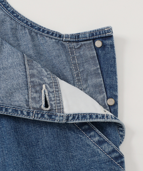 Lee（リー）の「LEE/リー 別注 OVERALL（サロペット/オーバーオール・レディース・ホワイト/ブルー・FREE）」の9枚目の写真