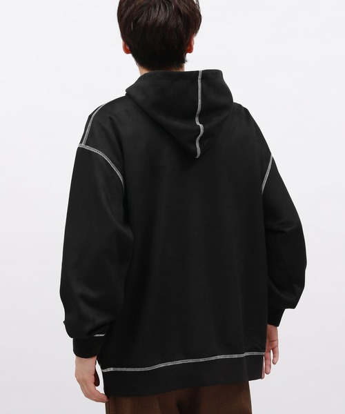 LAKOLE（ラコレ）の「スエードステッチパーカー / 140634（Tシャツ/カットソー・メンズ・オフホワイト/ブラック/ライトグレー・MEDIUM/LARGE/X-LARGE）」の7枚目の写真