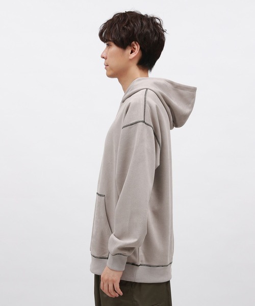 LAKOLE（ラコレ）の「スエードステッチパーカー / 140634（Tシャツ/カットソー・メンズ・オフホワイト/ブラック/ライトグレー・MEDIUM/LARGE/X-LARGE）」の11枚目の写真