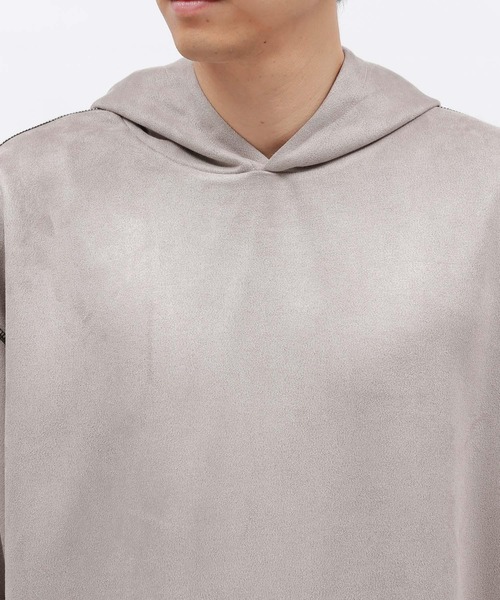 LAKOLE（ラコレ）の「スエードステッチパーカー / 140634（Tシャツ/カットソー・メンズ・オフホワイト/ブラック/ライトグレー・MEDIUM/LARGE/X-LARGE）」の12枚目の写真