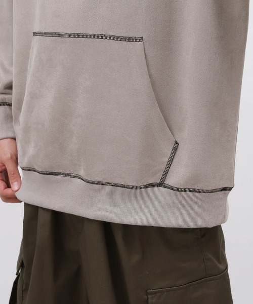LAKOLE（ラコレ）の「スエードステッチパーカー / 140634（Tシャツ/カットソー・メンズ・オフホワイト/ブラック/ライトグレー・MEDIUM/LARGE/X-LARGE）」の14枚目の写真
