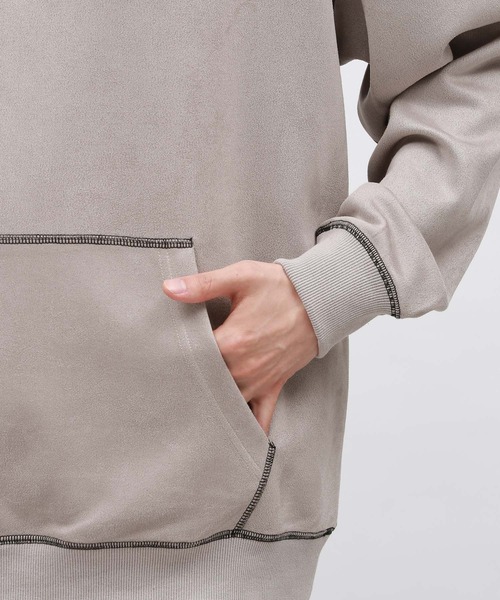 LAKOLE（ラコレ）の「スエードステッチパーカー / 140634（Tシャツ/カットソー・メンズ・オフホワイト/ブラック/ライトグレー・MEDIUM/LARGE/X-LARGE）」の15枚目の写真