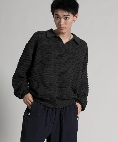 aimoha（アイモハ）の「【aimoha neo】Ribbed Classic Pullover（ニット/セーター・メンズ・ブラウン/グレー・MEDIUM/LARGE/X-LARGE）」の7枚目の写真