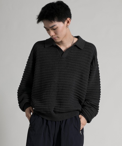 aimoha（アイモハ）の「【aimoha neo】Ribbed Classic Pullover（ニット/セーター・メンズ・ブラウン/グレー・MEDIUM/LARGE/X-LARGE）」の8枚目の写真