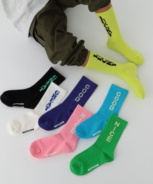 BAYFLOW（ベイフロー）の「セブンデイズカラーソックス(KIDS)（ソックス/靴下・キッズ・ブラック/ブルー/ホワイト/ピンク/グリーン/イエロー/パープル・MEDIUM/LARGE）」の18枚目の写真