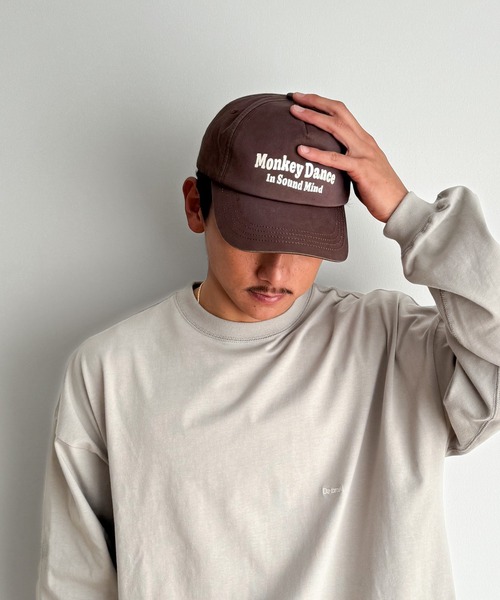 CANAL JEAN（キャナルジーン）の「choice_cnl　Monkey DanceロゴCAP（キャップ・レディース・ブラウン/ネイビー・ONE SIZE）」の4枚目の写真