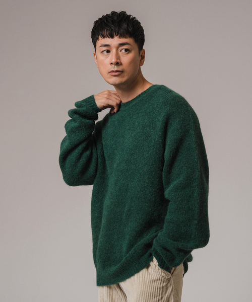 EDIFICE（エディフィス）の「スリアルパカミックス クルーネックニット（ニット/セーター・メンズ・グレー/ブラック/スカイブルー/ブルー系その他/ブラウン/ベージュ系その他/グリーン/ピンク・SMALL/MEDIUM/LARGE）」の16枚目の写真