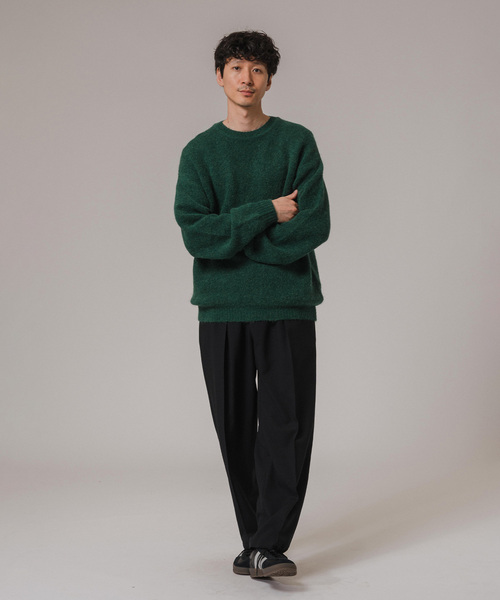 EDIFICE（エディフィス）の「スリアルパカミックス クルーネックニット（ニット/セーター・メンズ・グレー/ブラック/スカイブルー/ブルー系その他/ブラウン/ベージュ系その他/グリーン/ピンク・SMALL/MEDIUM/LARGE）」の18枚目の写真