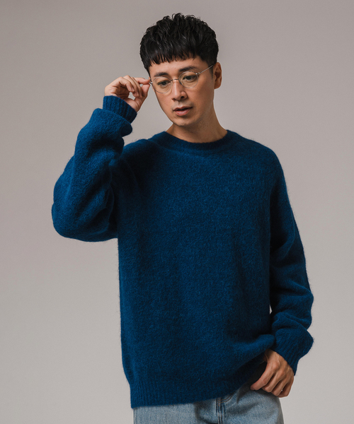 EDIFICE（エディフィス）の「スリアルパカミックス クルーネックニット（ニット/セーター・メンズ・グレー/ブラック/スカイブルー/ブルー系その他/ブラウン/ベージュ系その他/グリーン/ピンク・SMALL/MEDIUM/LARGE）」の22枚目の写真