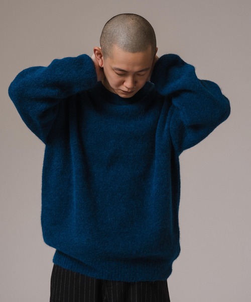 EDIFICE（エディフィス）の「スリアルパカミックス クルーネックニット