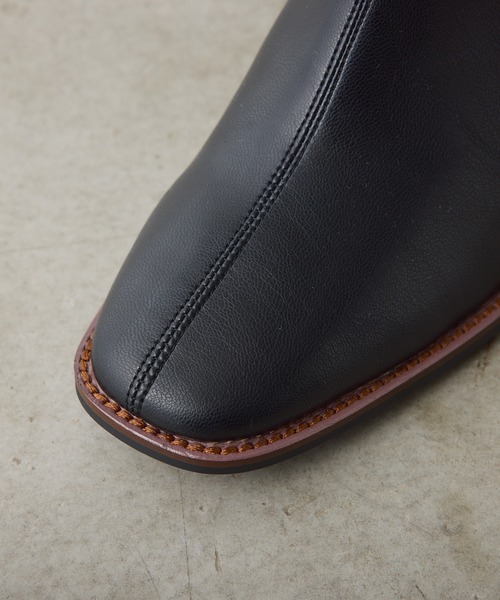 PUAL CE CIN（ピュアルセシン）の「バックジップショートブーツ（ブーツ・レディース・ブラック・MEDIUM/LARGE/SMALL）」の4枚目の写真