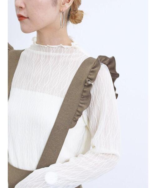 Samansa Mos2 blue（サマンサモスモスブルー）の「サス付ナロースカート（スカート・レディース・ブラック/モカ/グレー・F）」の5枚目の写真