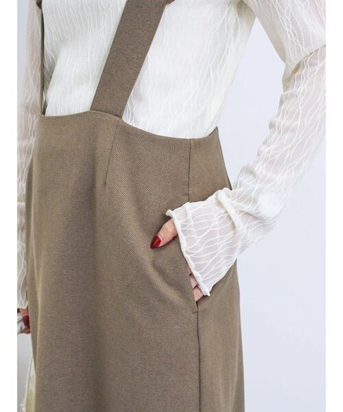 Samansa Mos2 blue（サマンサモスモスブルー）の「サス付ナロースカート（スカート・レディース・ブラック/モカ/グレー・F）」の7枚目の写真