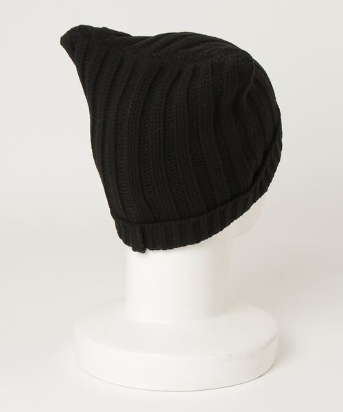 Manhattan Portage(マンハッタンポーテージ)の「Manhattan Portage/マンハッタンポーテージ ビーニー CAT EAR KNIT CAP MP297(ニットキャップ/ビーニー・メンズ・ブラック/ミックスグレー・FREE)」の3枚目の写真