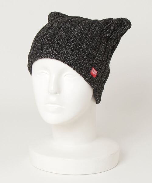 Manhattan Portage(マンハッタンポーテージ)の「Manhattan Portage/マンハッタンポーテージ ビーニー CAT EAR KNIT CAP MP297(ニットキャップ/ビーニー・メンズ・ブラック/ミックスグレー・FREE)」の16枚目の写真