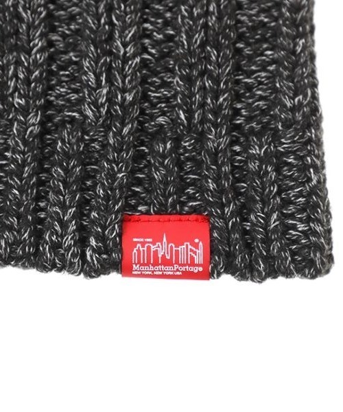 Manhattan Portage(マンハッタンポーテージ)の「Manhattan Portage/マンハッタンポーテージ ビーニー CAT EAR KNIT CAP MP297(ニットキャップ/ビーニー・メンズ・ブラック/ミックスグレー・FREE)」の8枚目の写真