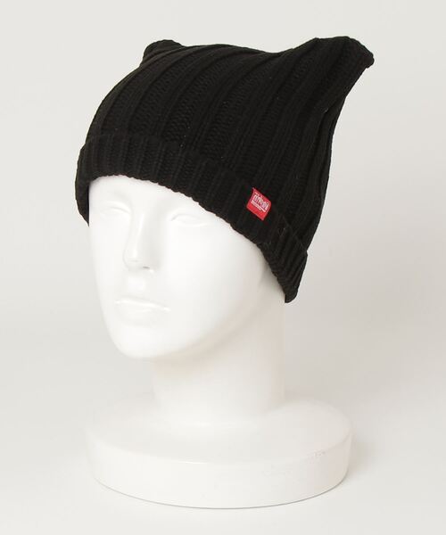 Manhattan Portage(マンハッタンポーテージ)の「Manhattan Portage/マンハッタンポーテージ ビーニー CAT EAR KNIT CAP MP297(ニットキャップ/ビーニー・メンズ・ブラック/ミックスグレー・FREE)」の15枚目の写真
