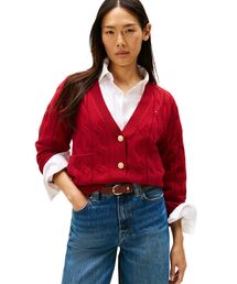 TOMMY HILFIGER | ソフトウールケーブルカーディガン(カーディガン/ボレロ)