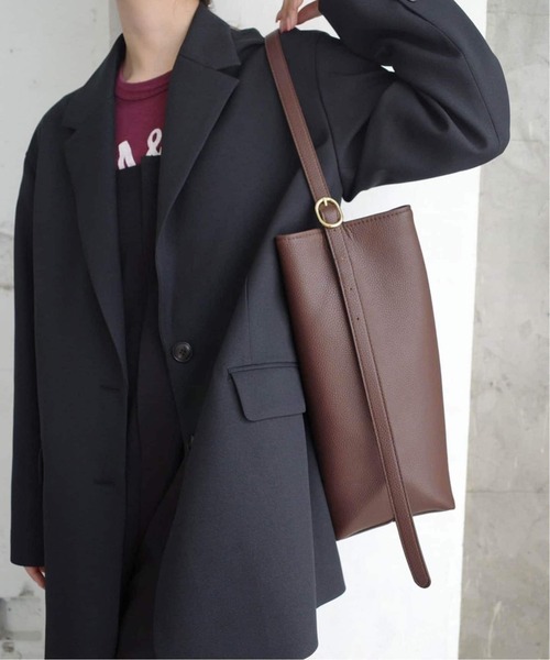 SLOBE IENA（スローブイエナ）の「《WEB限定/追加3》SLOBE スクエアトートバッグ（トートバッグ・レディース・ブラウン/ブラック・FREE）」の22枚目の写真