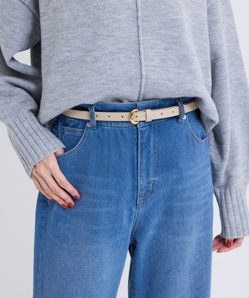 ROPE' PICNIC(ロペピクニック)の「16mmカーブラウンドバックルベルト(ベルト・レディース・ブラック/ベージュ/レッド・FREE)」の2枚目の写真